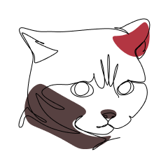 Strichgrafik Katze